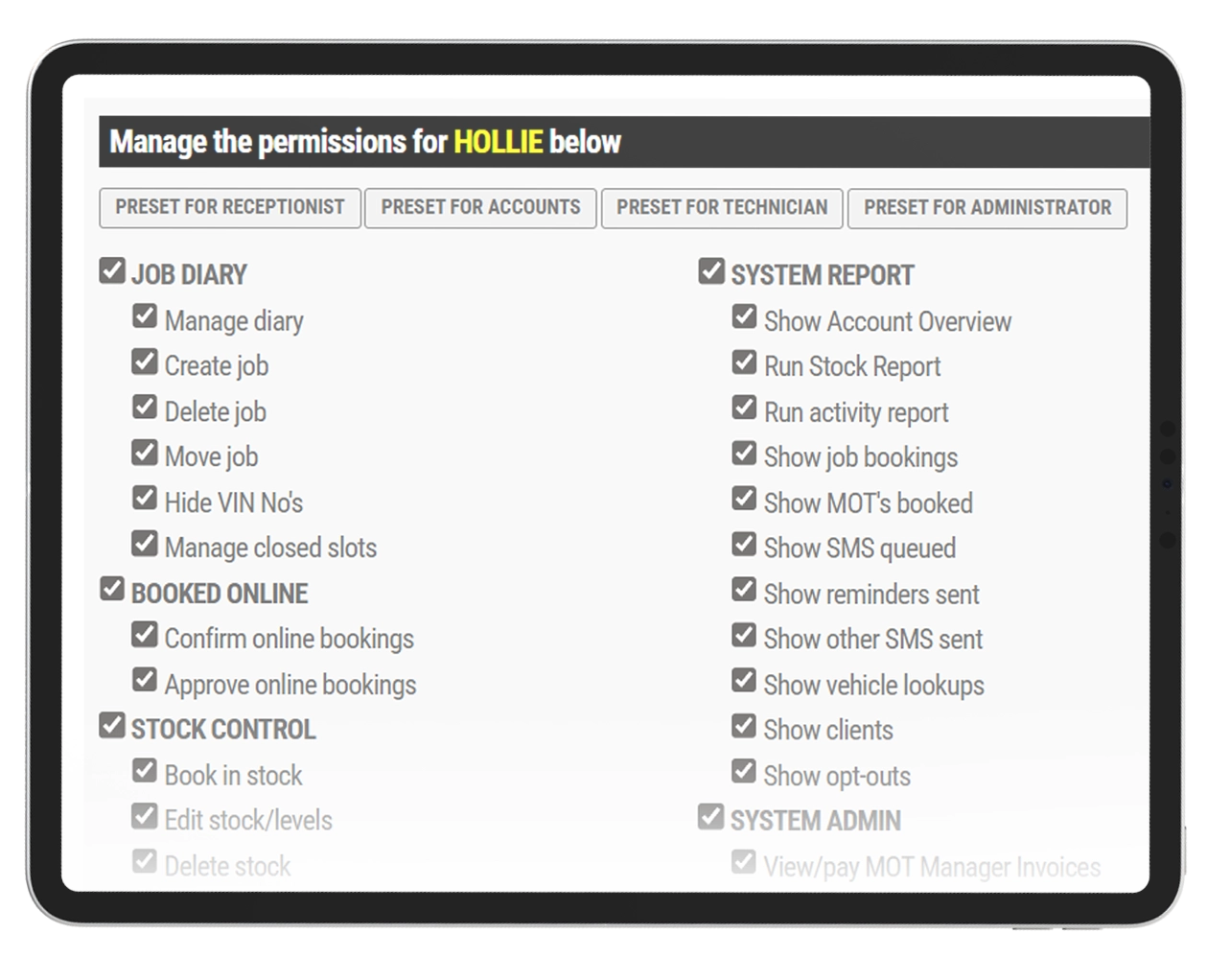 Custom Permissions